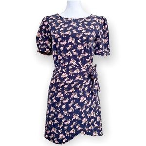 Floral Print Womens Wrap Dress Size Small